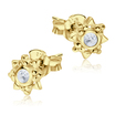 Pretty Flowers With CZ Stone Silver Ear Stud STS-5137